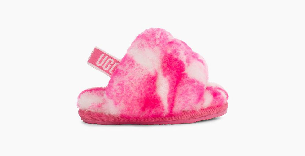 Ugg Slide Baby - Ugg Fluff Yeah Marble Pink Rose - 602JXGTHY